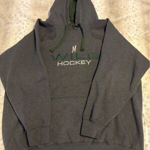 J. America Gray Hoodie with Green Accents